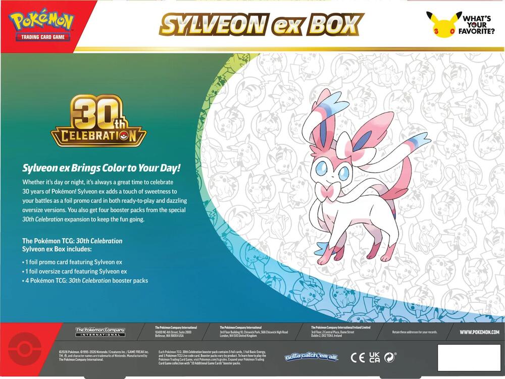 30th Celebration Sylveon ex Box - ME: 30th Celebration (30C)