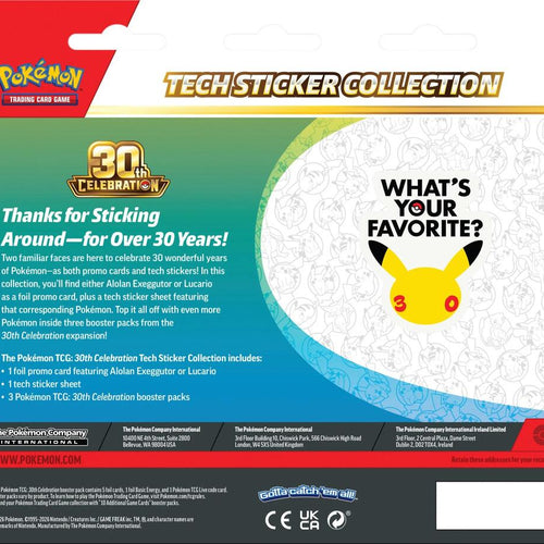 30th Celebration Tech Sticker Collection [Alolan Exeggutor] - ME: 30th Celebration (30C)